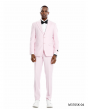 Tazio Men's 3 Piece Skinny Fit Suit - Lighter Tones