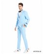 Tazio Men's 3 Piece Skinny Fit Suit - Lighter Tones