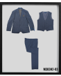 Sean Alexander Men's 3 Piece Hybrid Fit Suit - Notch Lapel