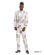 Tazio Men's 2 Piece Skinny Fit Suit - Floral Design