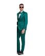 Tazio Men's 3 Piece Skinny Fit Suit - Sharkskin