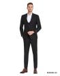 Tazio Men's 3 Piece Skinny Fit Suit - Tone on Tone Windowpane