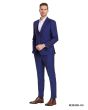 Tazio Men's 3 Piece Skinny Fit Suit - Tone on Tone Windowpane