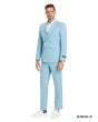 Tazio Men's 2 Piece Skinny Fit Suit - Light Pinstripe