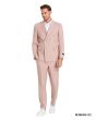 Tazio Men's 2 Piece Skinny Fit Suit - Light Pinstripe