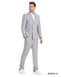 Tazio Men's 2 Piece Skinny Fit Suit - Light Pinstripe