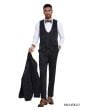 Tazio Men's 3 Piece Skinny Fit Suit - Floral Pattern