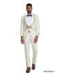 Tazio Men's 2 Piece Skinny Fit Suit - Textured Swirls