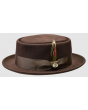 Bruno Capelo Men's Porkpie Style Wool Hat - Bold Ribbon
