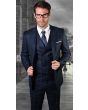 Statement Men's Outlet 3 Piece 100% Wool Suit - Executive Windowpane