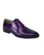 Giovanni Men's Leather Dress Shoe - Layered Perforations