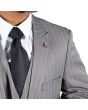 Stacy Adams Men's 3 Piece Fashion Suit - Bold Pinstripe