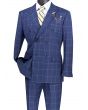 Vinci Men's Outlet 2 Piece Modern Fit Suit - Windowpane