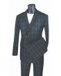 Vinci Men's Outlet 2 Piece Modern Fit Suit - Windowpane
