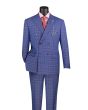 Vinci Men's 2 Piece Modern Fit Suit - Glen Plaid