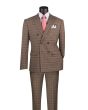 Vinci Men's 2 Piece Modern Fit Suit - Glen Plaid