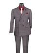 Vinci Men's 2 Piece Modern Fit Suit - Glen Plaid