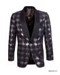 Empire Men's Luxurious Sport Coat - Dark Bubble Pattern