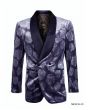 Empire Men's Luxurious Sport Coat - Dark Floral Pattern