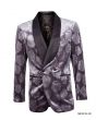 Empire Men's Luxurious Sport Coat - Dark Floral Pattern