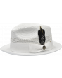 Steven Land Men's Straw Fedora Hat - Modern Fedora