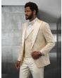 Statement Men's 3 Piece Unique Fashion Suit - Textured Zigzag