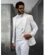 Statement Men's 3 Piece Unique Fashion Suit - Textured Zigzag