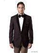 Tazio Men's Classic Fashion Sport Coat - Velvet Shawl Lapel