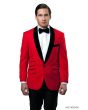 Tazio Men's Classic Fashion Sport Coat - Velvet Shawl Lapel