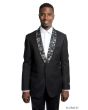 Tazio Men's Slim Fit Fashion Sport Coat - Floral Lapel