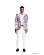 Tazio Men's Classic Fashion Sport Coat - Layered Floral Pattern