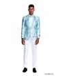 Tazio Men's Classic Fashion Sport Coat - Layered Floral Pattern