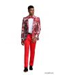 Tazio Men's Classic Fashion Sport Coat - Layered Floral Pattern