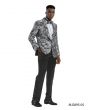 Tazio Men's Classic Fashion Sport Coat - Layered Floral Pattern