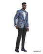 Tazio Men's Classic Fashion Sport Coat - Layered Floral Pattern