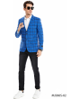 Tazio Men's Classic Fashion Sport Coat - Glen Plaid