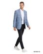 Tazio Men's Classic Fashion Sport Coat - Classic Glen Check