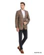 Tazio Men's Classic Fashion Sport Coat - Madras Pattern