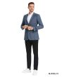 Tazio Men's Classic Fashion Sport Coat - Textured Windowpane