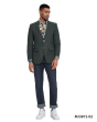 Tazio Men's Slim Fit Fashion Sport Coat - Birdseye Pattern