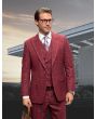 Statement Men's 100% Wool 3 Piece Suit - Luxurious Windowpane