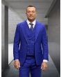 Statement Men's 100% Wool 3 Piece Suit - Luxurious Windowpane