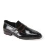 Giovanni Men's Slip On Leather Dress Shoe - Stripe Accent