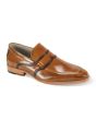 Giovanni Men's Slip On Leather Dress Shoe - Stripe Accent