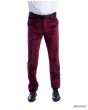 Tazio Men's Slim Fit Tuxedo Pants - Velvet