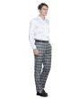 Tazio Men's Skinny Fit Pants - Glen Check