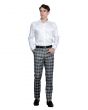 Tazio Men's Skinny Fit Pants - Glen Check