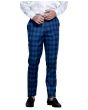 Tazio Men's Skinny Fit Pants - Glen Check