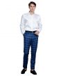 Tazio Men's Skinny Fit Pants - Glen Check