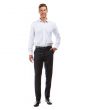 Azzuro Men's Flat Front Pants - Business Slacks